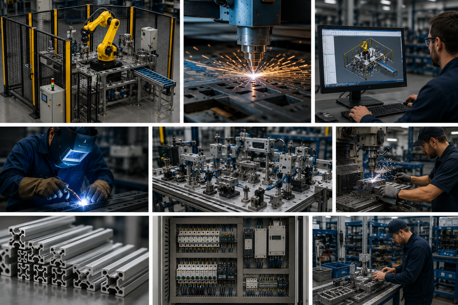 Electrotech job photos: electrical, mechanical, and automation work on site